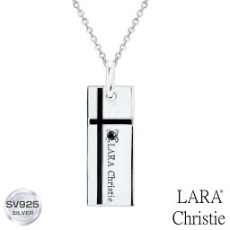 ララクリスティー ネックレス メンズ LARA Christie (ララクリスティー) ノーブル クロスネックレス[ BLACK Label ] シルバー925 silver 男性 誕生日プレゼント