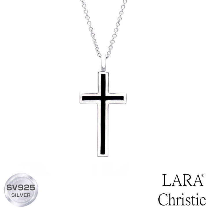 ネックレス メンズ LARA Christie (ララクリスティー)レールクロス ネックレス[ BLACK Label ] シルバー ネックレス メンズ バレンタイン プレゼント 彼氏格安通販　バレンタイン　人気　ランキング