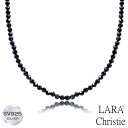 ララクリスティー ネックレス メンズ LARA Christie (ララクリスティー)ブラック スピネル ネックレス 45/50/55cm 女性 誕生日プレゼント