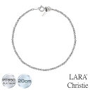 ブレスレット レディース ロールチェーン 幅 約 1.9mm pt850 プラチナ スライドアジャスターチェーン 全長20cm 重量 約 3.2g ララクリステ...