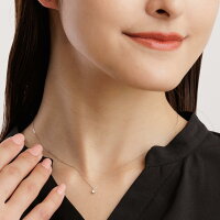 ダイヤモンドネックレス一粒プラチナ0.1ctソリティアレディースプラチナPT900ゴールドK18YGLARAChristieララクリスティー