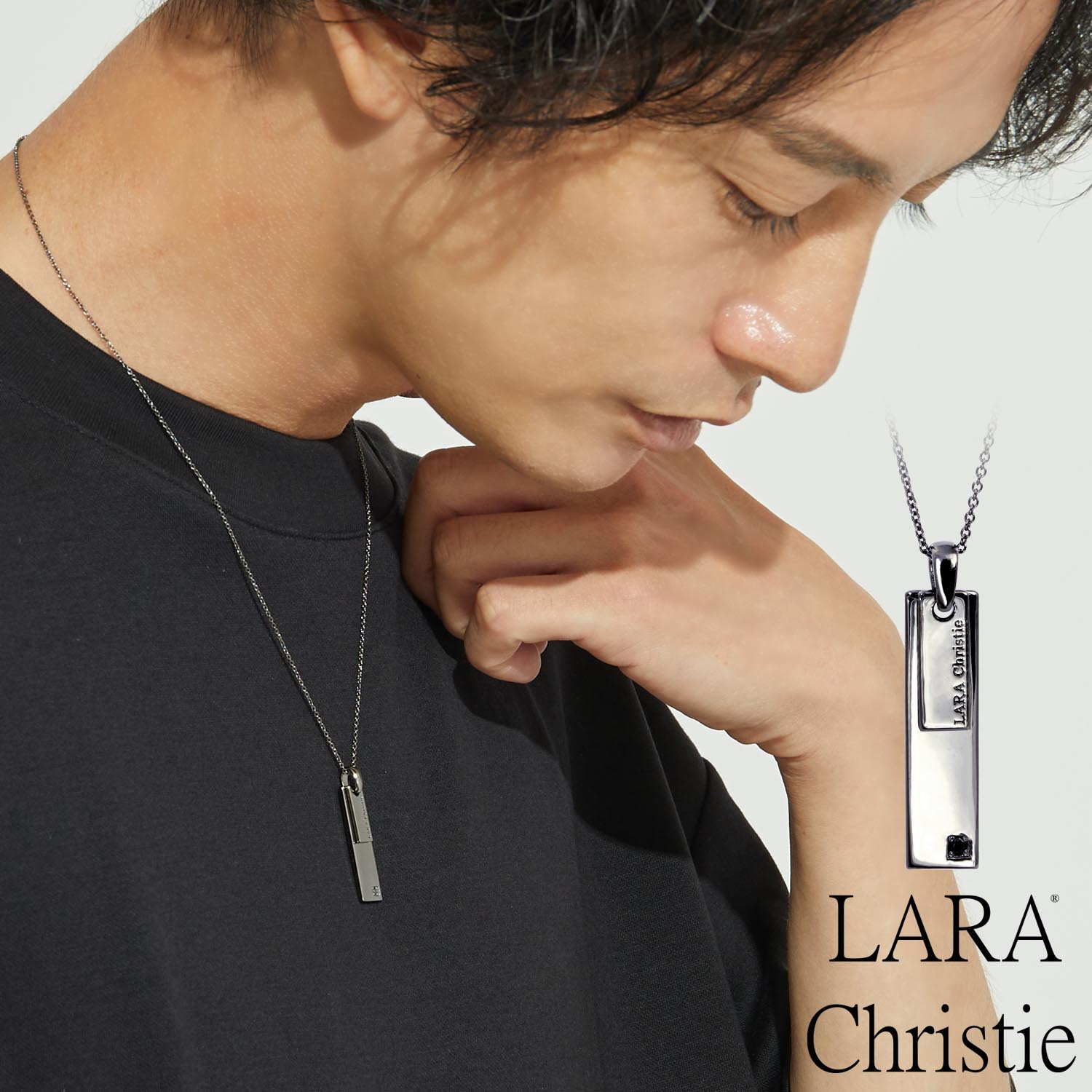 ネックレス メンズ LARA Christie (ララクリスティー)イノセント[ BLACK Label ] シルバー メンズ ネックレス シンプル