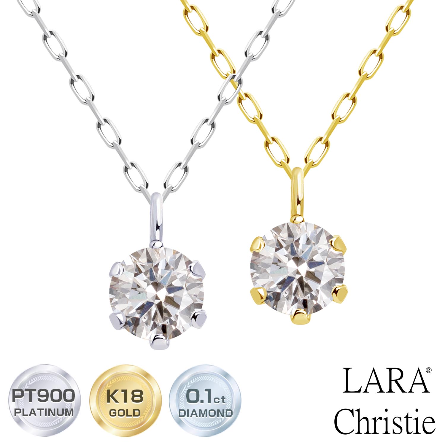  20%OFF X[p[SALE   ChlbNX fB[X  C ꗱ 0.1ct \eBA v`i PT900 S[h K18YG LARA Christie NXeB[ PLATINUM v`iv[g