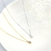 ダイヤモンドネックレス一粒プラチナ0.1ctソリティアレディースプラチナPT900ゴールドK18YGLARAChristieララクリスティー