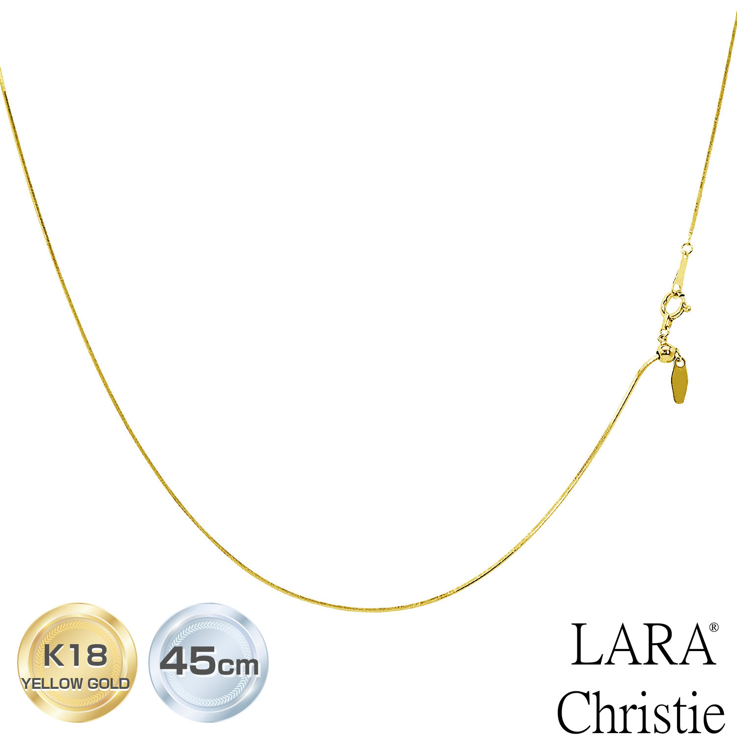  20%OFF X[p[SALE  lbNX `F[ S[h 18 K18 Xl[N 0.7mm Œ45cm\ d 2.9g lc97-0015 LARA Christie NXeB[ lbNX`F[RNV