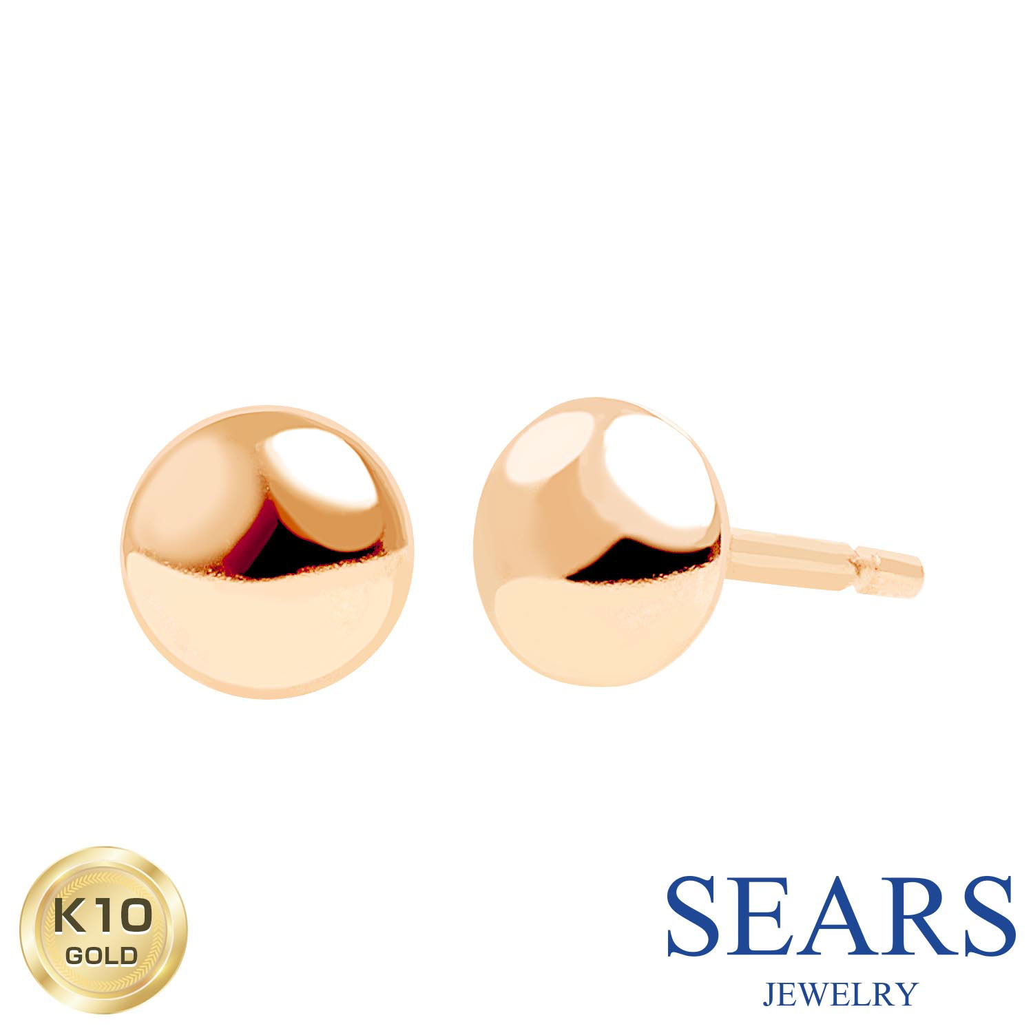 ピアス レディース K10 スタッドピアス 丸 10金 スタッド ピンクゴールド シアーズ(sears) 女性 誕生日プレゼント