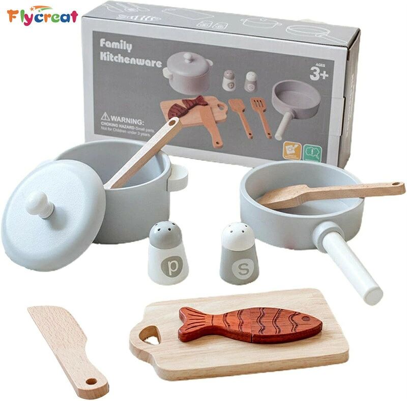 ままごと キッチン おままごと キッチンツール 木製 おもちゃ 木のままごと 調理器具 ミニ 食器セット 料理セット ごっこ遊び 木のおも