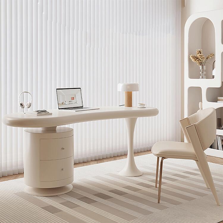 【8%クーポン有】デスク パソコンデスク チェア セット ベージュ かわいい 韓国風 姫系 オフィステーブル PCデスク ワークデスク 作業台 テレワーク 在宅 勉強机 高級感 幅140/160/180cm 木製 ウッド おしゃれ モダン インテリア 家具 スタイリッシュ おすすめ