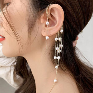 [편귀용/1개][드릴 필요 없음] 레이디스 이어 커프 이어 클립 가짜 피어싱 레이디스 드릴 불필요 끼우는 끼우는 논홀 귀걸이 논홀 결혼식 입학식 파티 웨딩