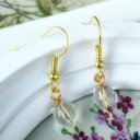 【300円均一】水晶&水晶ビーズ 金属アレルギー対応 【チタンピアス&イヤリングへの無料変更♪】