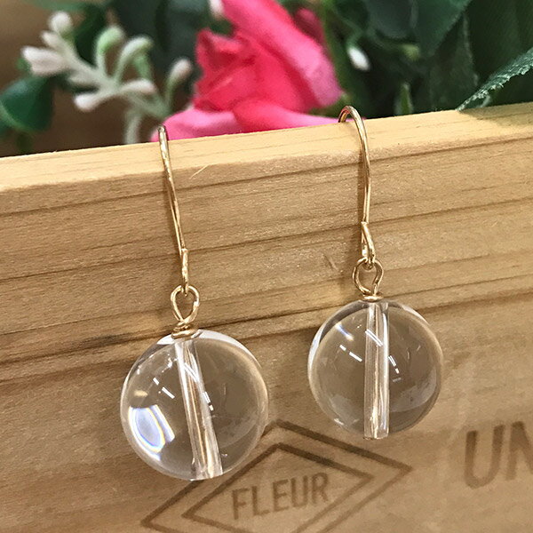 Rakuten - 【500円均一】クリスタル・水晶12mm玉ピアス 金属アレルギー対応 【チタンピアス&イヤリングへの無料変更♪】