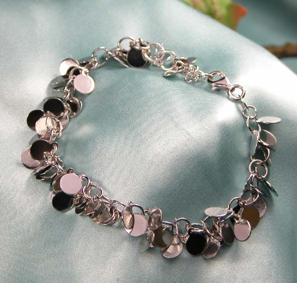 丸プレートシルバーブレスレット【シルバー ブレスレット シルバ- ブレスレッド SILVER Bracelet】