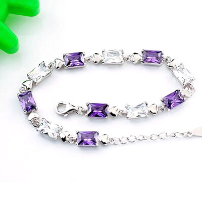 Cubic Zirconia - 【シルバー ブレスレット】キュービックジルコニア・シルバーブレスレット【送料無料】【シルバ- ブレス ブレスレッド SILVER Bracelet】