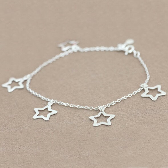 スター チェーン・シルバーブレスレット【シルバー ブレスレット】【ブレス シルバ- SILVER Bracelet】