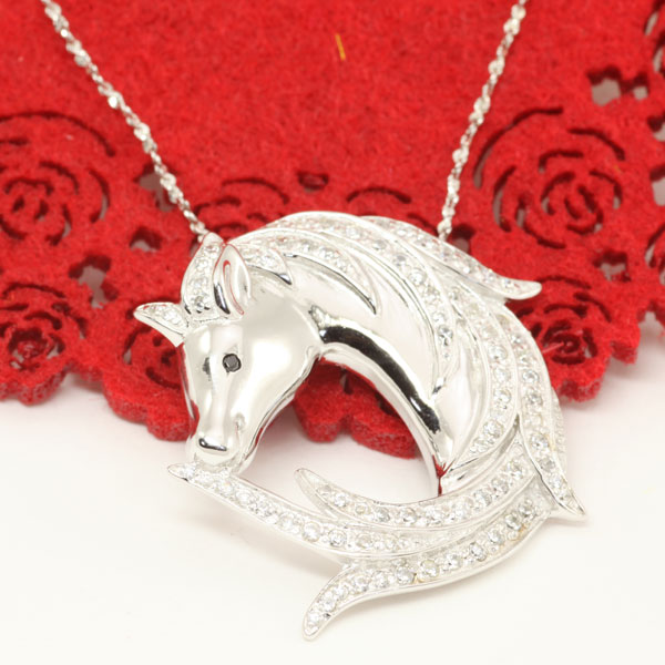 Rakuten - ジルコニア・シルバーペンダント【シルバー ペンダント 首飾り SILVER Necklace】【ネコポス便送料無料】【シルバー925チェーン付き】