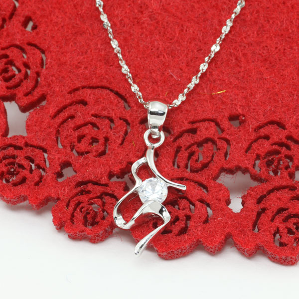 乐天商城 - ジルコニア・シルバーペンダント【シルバー ペンダント 首飾り SILVER Necklace】【ネコポス便送料無料】【シルバー925チェーン付き】