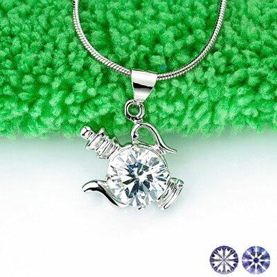 Silver - ジルコニア・シルバーペンダント【シルバー ペンダント 首飾り SILVER Necklace】【ネコポス便送料無料】【シルバー925チェーン付き】