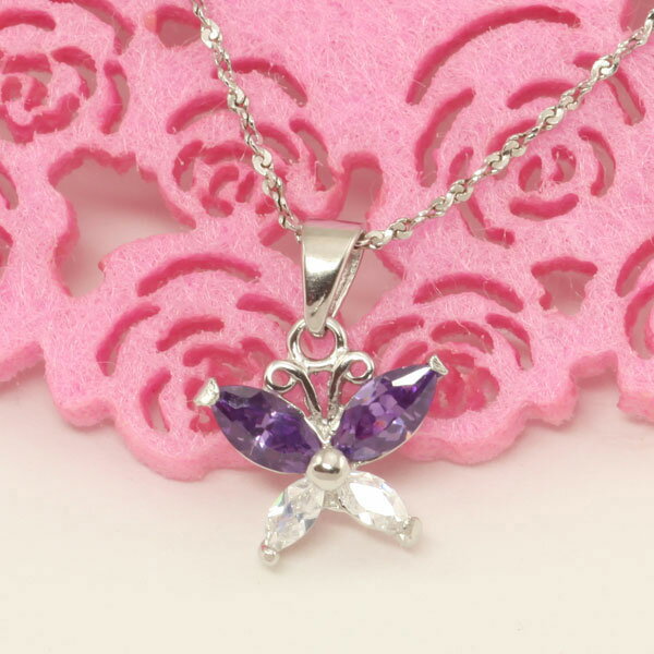 Rakuten - キュービックジルコニア・シルバーペンダント【シルバー ペンダント 首飾り SILVER Necklace】【ネコポス便送料無料】【シルバー925チェーン付き】