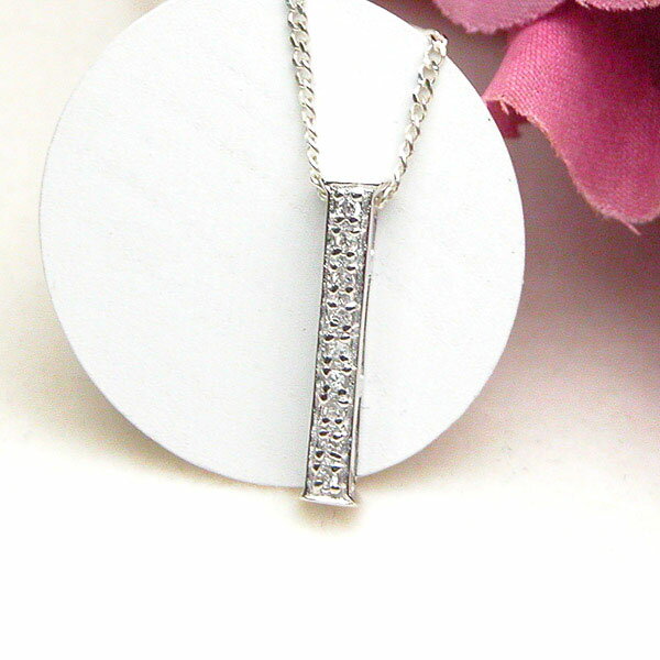Rakuten - 英文字・ジルコニア・シルバーペンダント【シルバー ペンダント 首飾り SILVER Necklace】【メール便送料無料】【シルバー925チェーン付き】