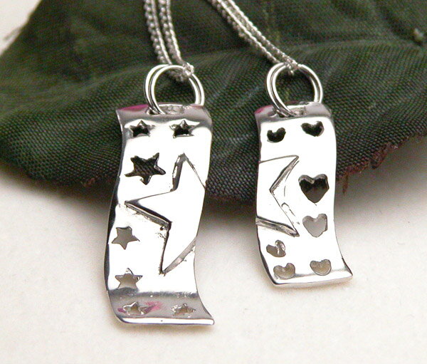 乐天商城 - ペア・シルバーペンダント【シルバー ペンダント 首飾り SILVER Necklace】【メール便送料無料】【シルバー925チェーン付き】