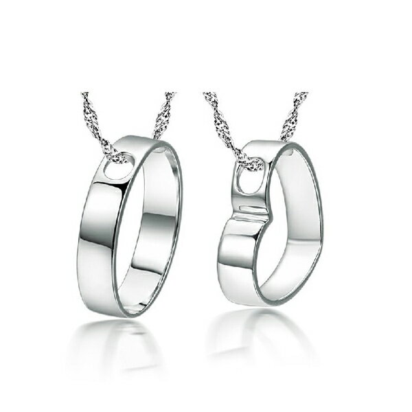 Silver - ペア・シルバーペンダント【シルバー ペンダント 首飾り SILVER Necklace】【メール便送料無料】【シルバー925チェーン付き】