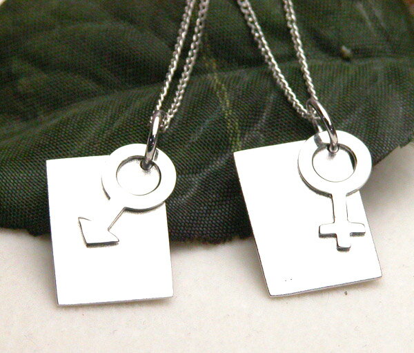 Rakuten - ペア・シルバーペンダント【シルバー ペンダント 首飾り SILVER Necklace】【メール便送料無料】【シルバー925チェーン付き】