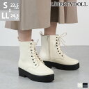 35%OFF【ラスイチSALE】 ブーツ レディース 厚底 5cmヒール 美脚 スタイルアップ 軽量 レースアップ 紐靴 サイドジップ 履きやすい ラウンドトゥ...