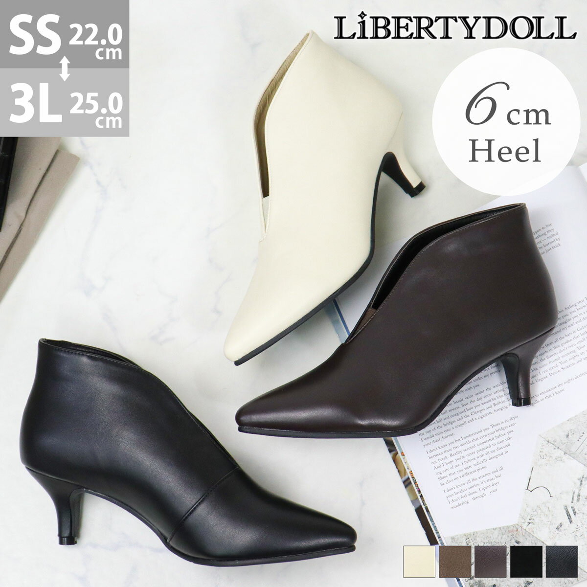 y撅1010N[|z u[c fB[X u[eB[ VJbg |CebhgD sq[ r 6cmq[ No.5538 22.0-25cm  ubN AC{[ LiBERTYDOLL oeB[h[