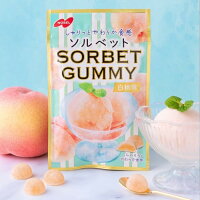 話題のお菓子　SORBET　ソルベット　白桃味　1袋　ソルベットグミ　新食感　お菓子...