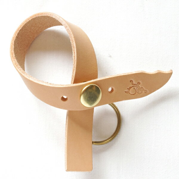 革蛸謹製 リボン型キーリング サドル