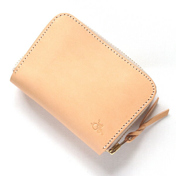 革蛸謹製 台形ラウンドジッパーワレット Mini サドル