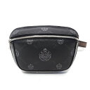 ベルルッティ Berluti ボディバッグ アイル メッセンジャーバッグ ブラック PVCコーティングキャンバス レザー ベルトバッグ メンズ ウエストポーチ