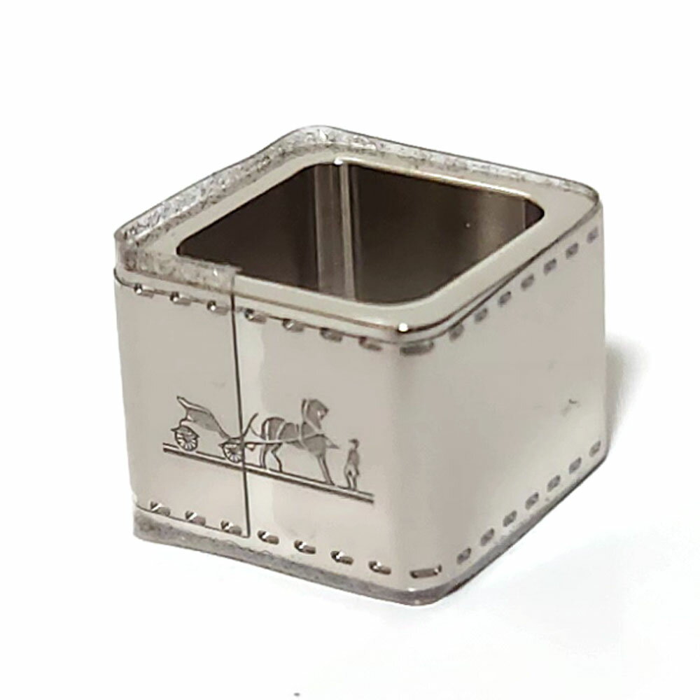 エルメス HERMES ミニボルデュック ツイリーリング ー シルバー メタル 未使用 スカーフ留め スカーフ ファッション レディースのサムネイル