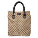 グッチ GUCCI GGキャンバス トートバッグ 106248 ベージュ ブラウン キャンバス レザー 中古ABランク レディース ハンドバッグ(4)