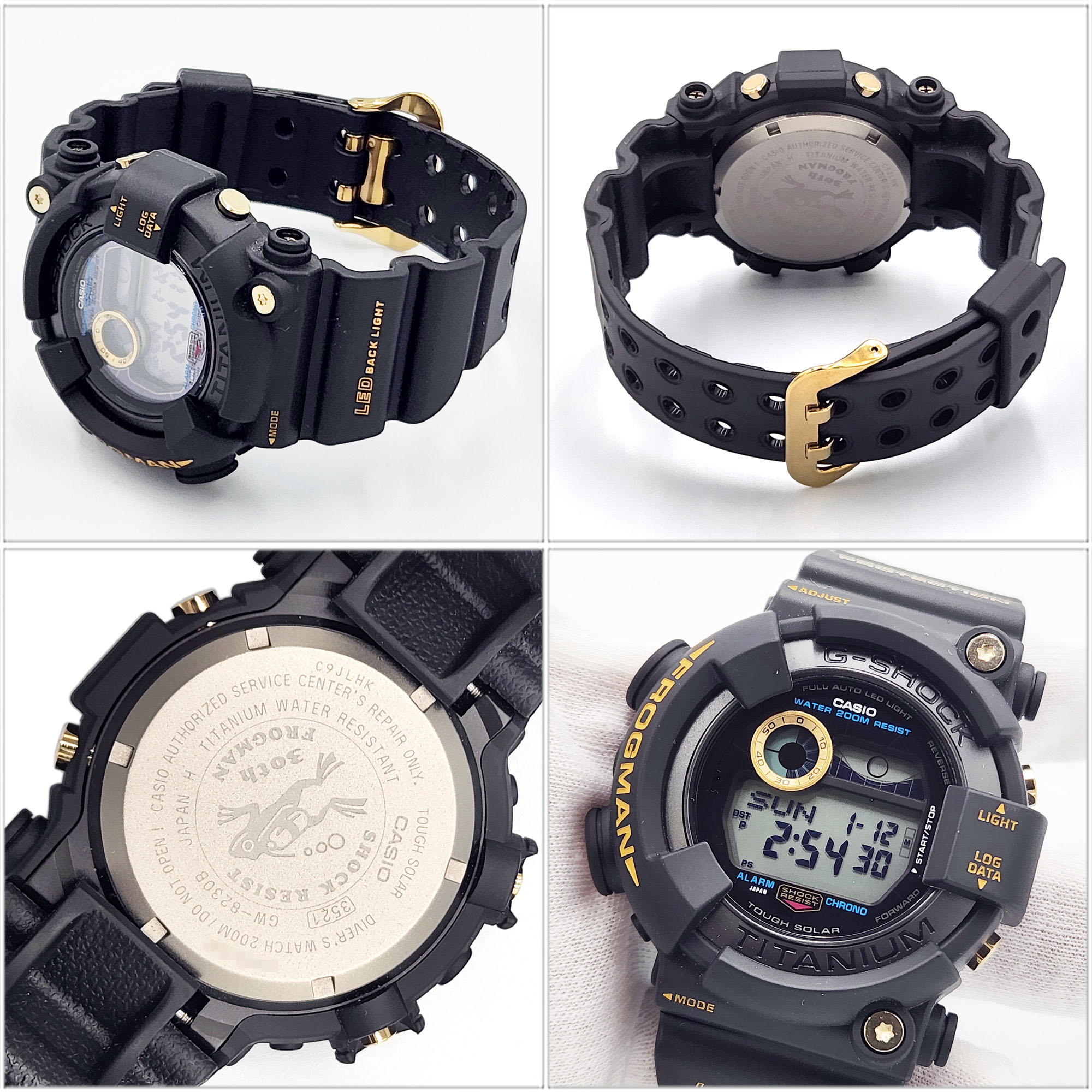カシオ CASIO Gショック フロッグマン 30周年記念モデル GW-8230B-9AJR ブラック イエロー チタン 樹脂 中古SAランク 時計 腕時計 メンズ 男性