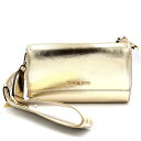 マイケルコース MICHAEL KORS ジェットセットアイテム ショルダーウォレット 35H3GTTC7M ペールゴールド ゴールド金具 レザー 未使用 財布...