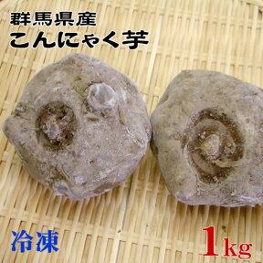 【群馬県産】★生芋こんにゃく手作り用こんにゃくいも★こんにゃく芋1kg[冷凍]【冷凍便】