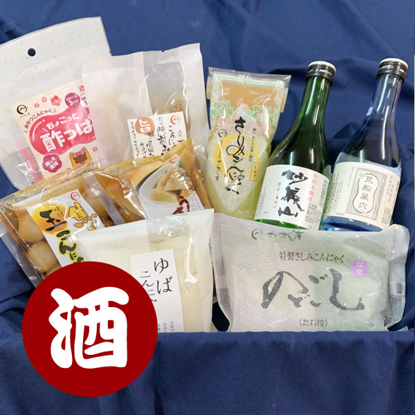 楽天下仁田　ぜいたく庵　楽天市場店【群馬の贈答・お歳暮に】【送料無料】★特別純米酒★群馬の地酒と蒟蒻セット[SS-40]【楽ギフ_のし】