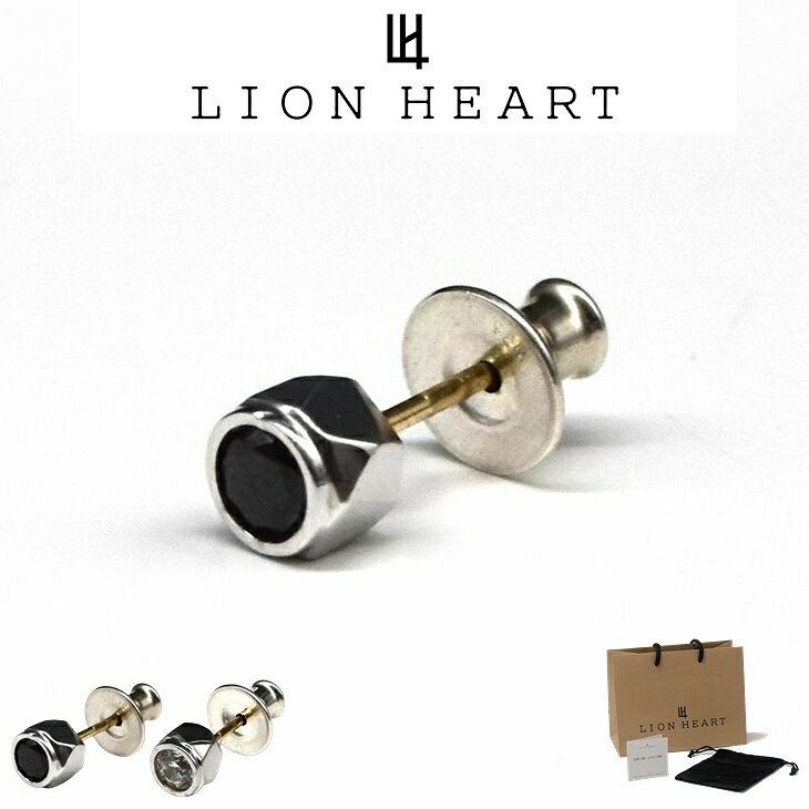 ライオンハート ライオンハート ピアス メンズ フラグメント スタッズ ピアス ブラック SV925 LH-1EA037 LION HEART メンズピアス 片耳用 1点売り クリスマス 誕生日 プレゼント ギフト 彼氏 【ネコポス】 ブランド 人気