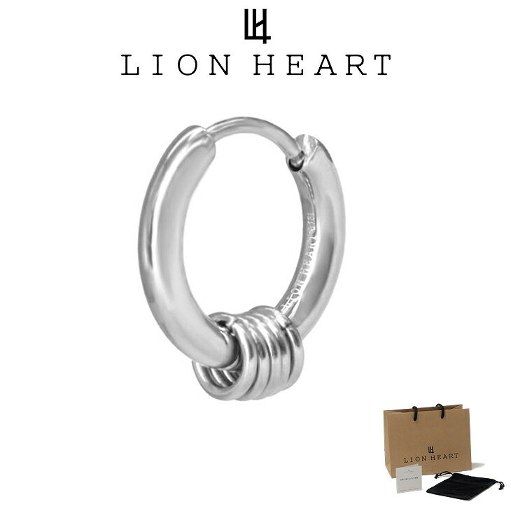 ライオンハート ライオンハート ピアス メンズ リングチャーム フープ ピアス メンズ サージカルステンレス316L LH-03EA0305 LION HEART ステンレス アレルギーフリー メンズピアス 片耳用 1点売り クリスマス 誕生日 プレゼント ギフト 彼氏 【ネコポス】 ブランド 人気