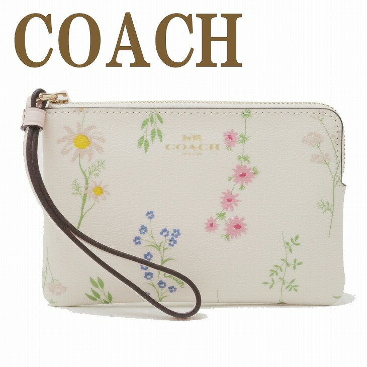 コーチ コーチ COACH ポーチ ハンドポーチ リストレット クラッチ 財布 ハンドバッグ レディース 花 ピンク 7249IMCAH 【ネコポス】 ブランド 人気