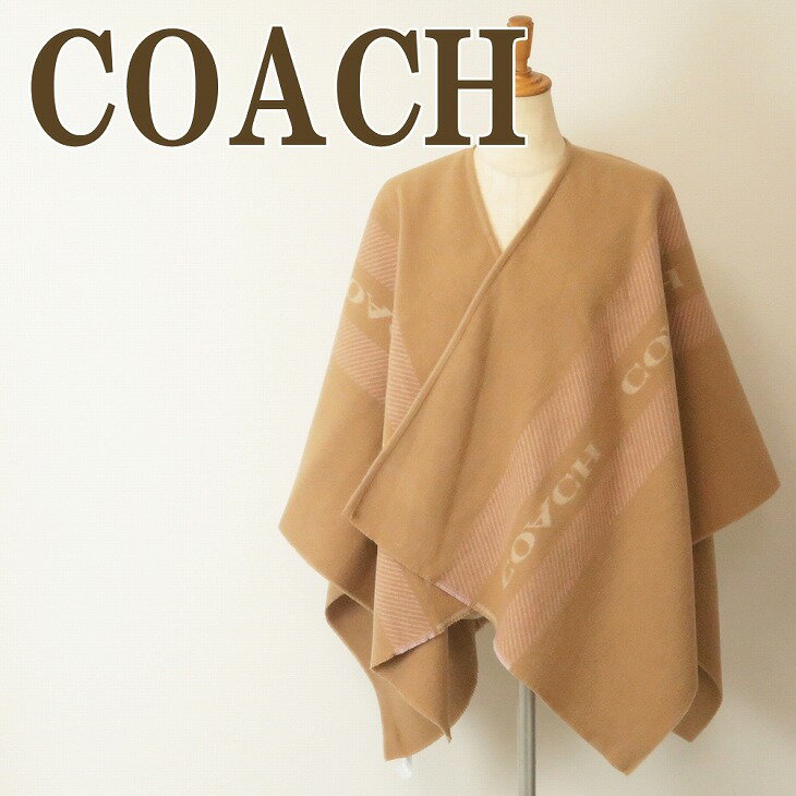 楽天贅沢屋コーチ COACH ポンチョ レディース ケープ ストール マフラー 大判 ストライプ ロゴ ピンク 76392CAM ブランド 人気