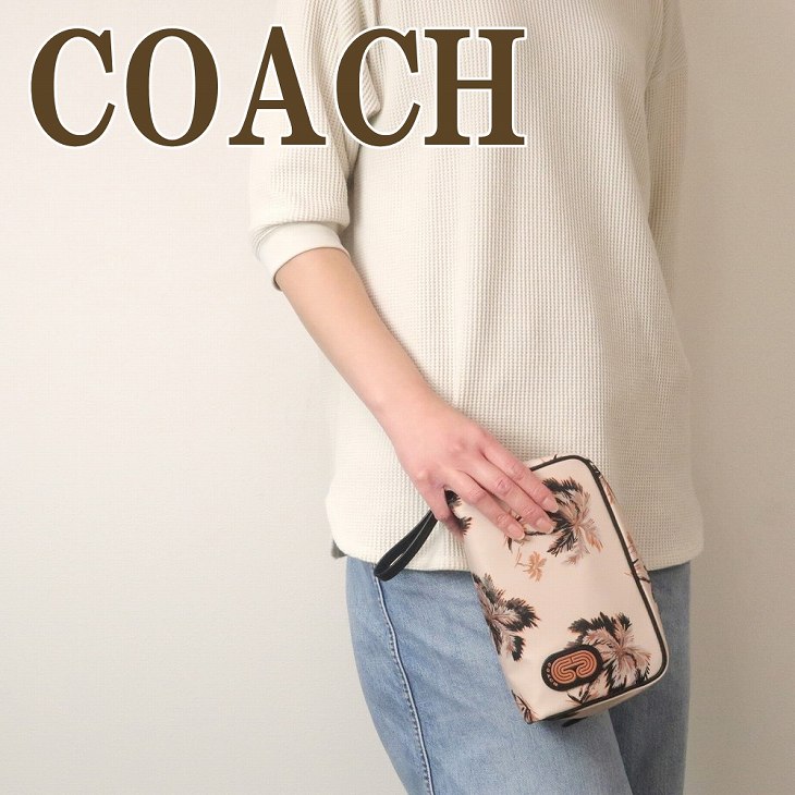 コーチ（COACH) コーチ COACH ポーチ クラッチバッグ 化粧ポーチ ヤシ PALM 椰子 ロゴ 89980QBQA6 ブランド 人気