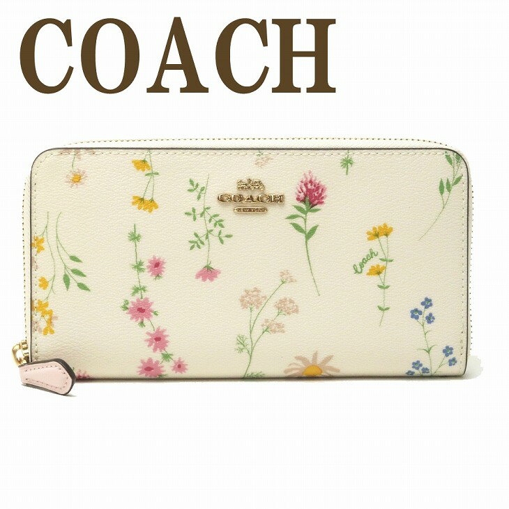 コーチ 財布（レディース） コーチ COACH 財布 レディース 長財布 花 ラウンドファスナー ピンク C0033IMCAH ブランド 人気