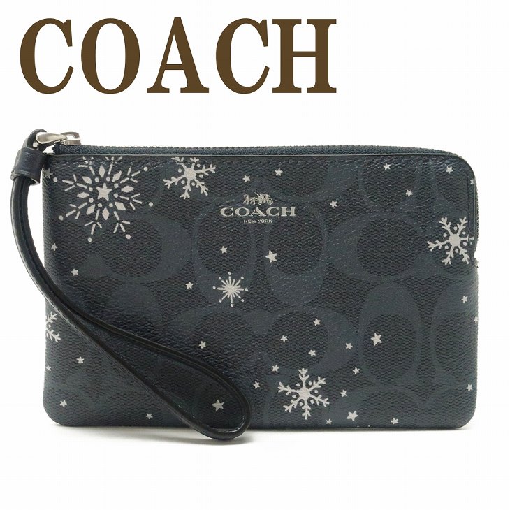 アクセサリーポーチ コーチ COACH ポーチ ハンドポーチ リストレット クラッチ 財布 ハンドバッグ スノー スノーフレーク C1862SVF23 【ネコポス】 ブランド 人気