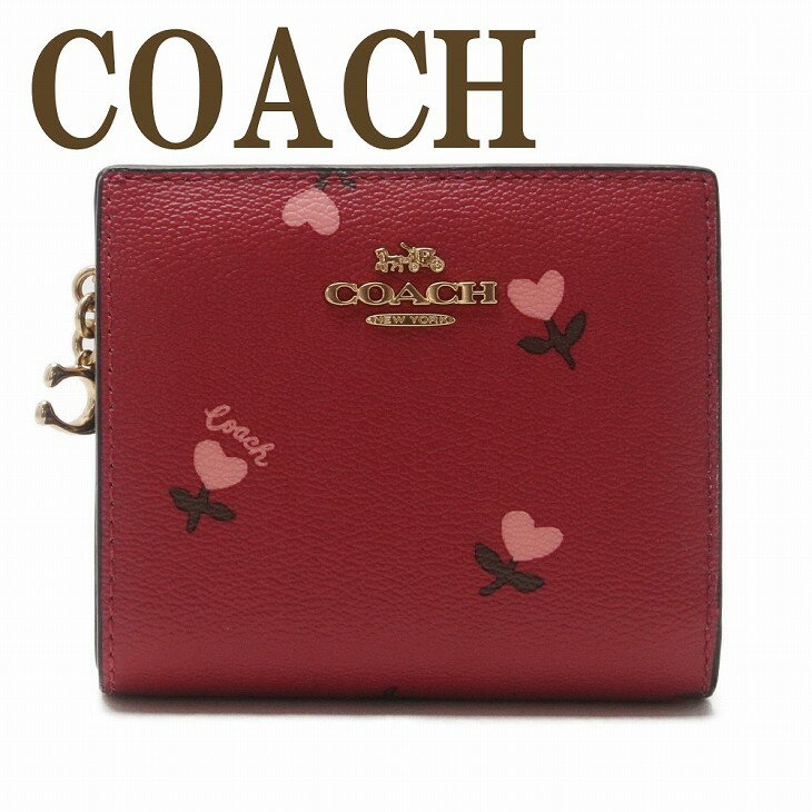 コーチ COACH 財布 レディース 二つ折り財布 花 ハート フローラル フローラ ピンク C2868IMMZI ブランド 人気