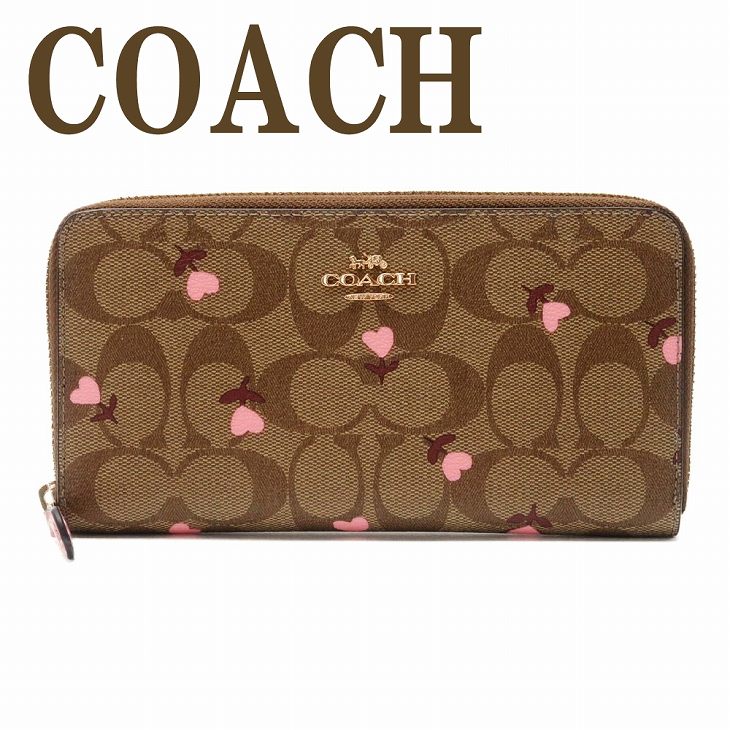 コーチ COACH 財布 長財布 レディース お花 花 フローラル ハート ラウンドファスナー ピンク C3288IMQA4 ブランド 人気