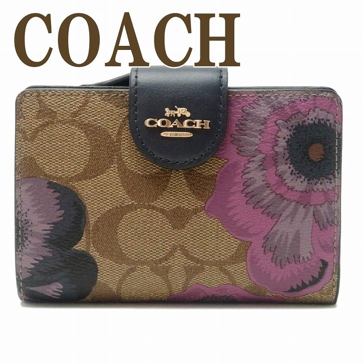 コーチ COACH 財布 レディース 二つ折り財布 花 フローラル C3452IMROJ ブランド 人気