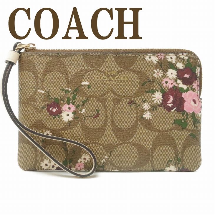 ハンドバッグ コーチ COACH ポーチ ハンドポーチ リストレット クラッチ 財布 ハンドバッグ 花 フローラル 6860IME7V 【ネコポス】 ブランド 人気