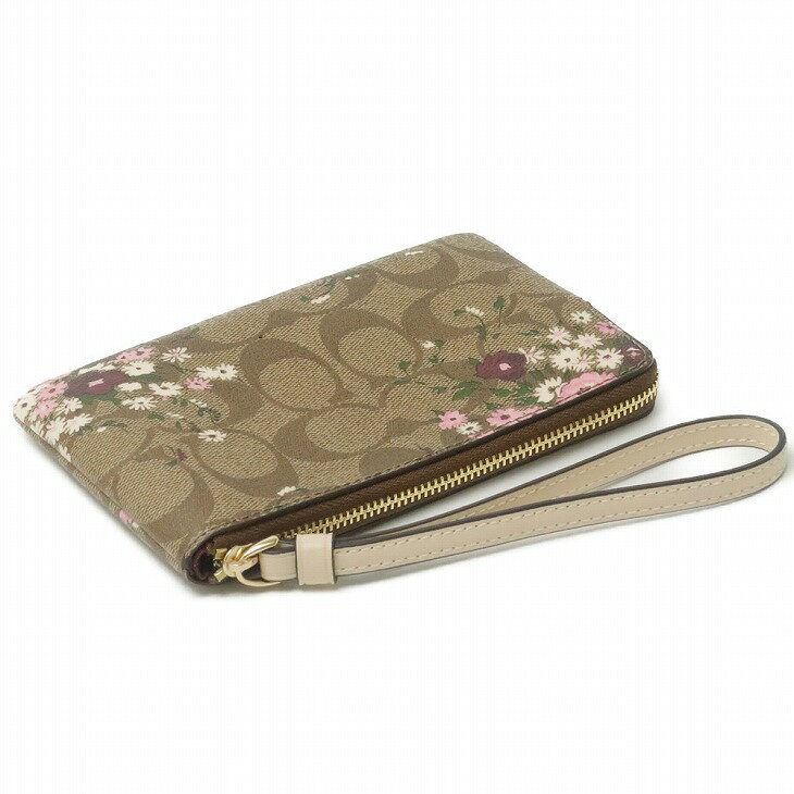 コーチ COACH ポーチ ハンドポーチ リストレット クラッチ 財布 ハンドバッグ 花 ...